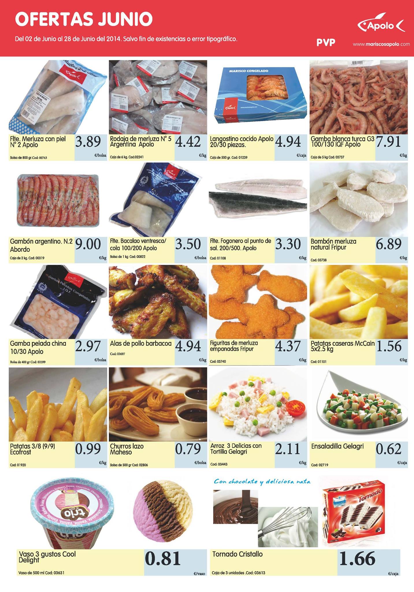 seafood on offer