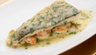 Stuffed Whiting with Shrimp, Mushrooms and Fresh Garlic